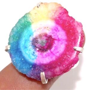 Rainbow Solar Quartz Ring